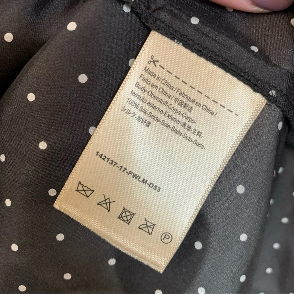 Scotch & Soda Maison Scotch Polka Dot Print Layered Ruffle Sleeves Blouse Top - Picture 5 of 9